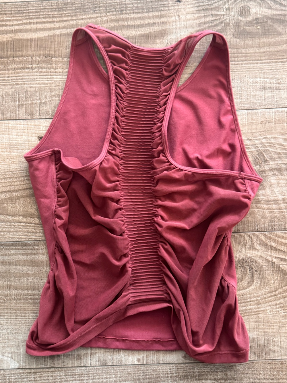 Athleta Rose Pink Racerback Tank with Ruched Back - Picture 2 of 3
